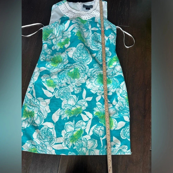 Jessica Howard Turquoise Floral Halter Dress with Beaded Neckline – Retail $119🟢 - Picture 8 of 8